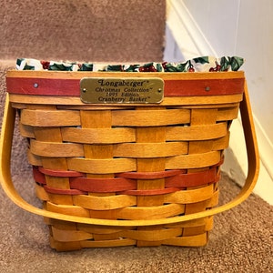 Longaberger 1995 Christmas Collection Cranberry Basket