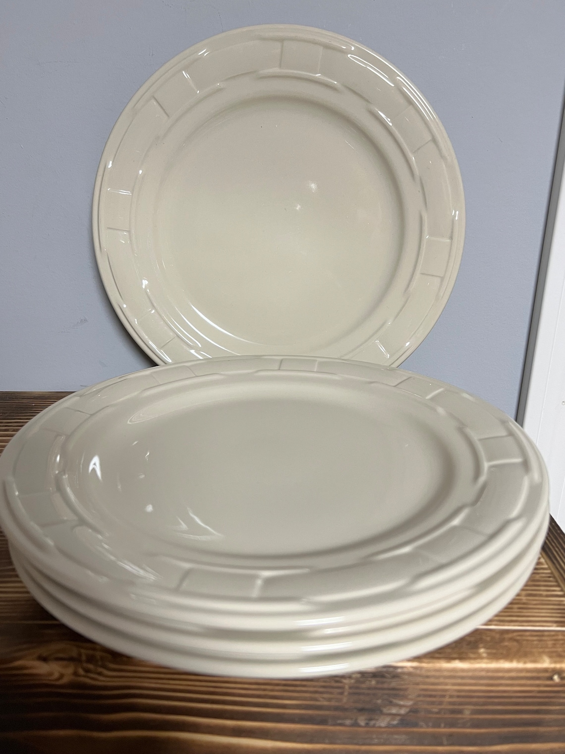 Set of 4 Longaberger Dinner Plates Etsy