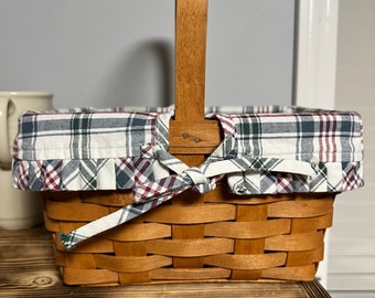 Longaberger Spring basket, protector & liner