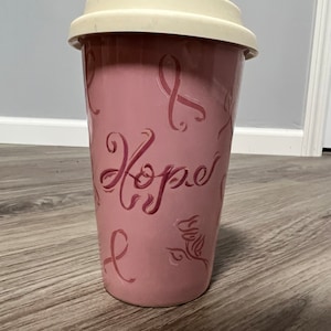 Longaberger covered coffee travel cup