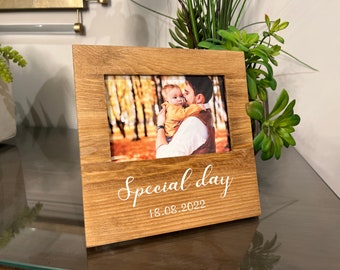 Personalized Photo Frame / Personalized Engraved Picture Frame / Personalized Photo / Custom Engraving / Father's Day Photo Frame / For Him