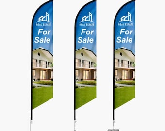 Feather Angled Flag, Custom Feather Flags, Flag Advertising, Indoor Outdoor Banners Flags, Personalized Advertising for Your Business