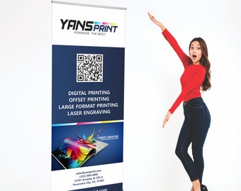 Custom Retractable Banner, Custom Roll Up Banner, Roll Up Banner Stand, Event Banner, Banner Holder, Personalized Gift, Custom Business Logo