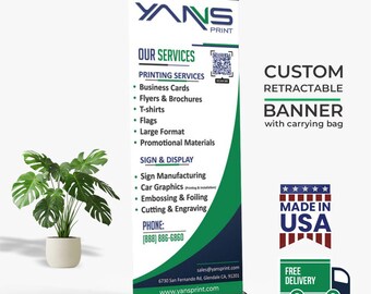 Custom Retractable Banner, Roll Up Banner Stand, Event Banner, Banner Holder, Personalized Gift, Custom Business Logo, Custom Roll Up Banner