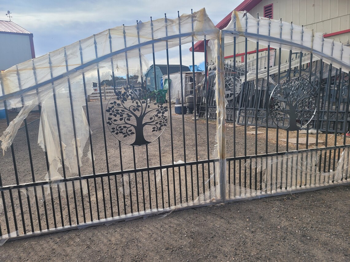 16 Ft Bi parting Iron Driveway Gates / Portones Etsy