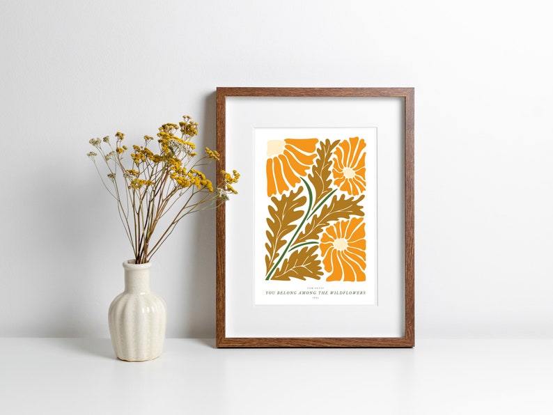 You Belong Among the Wildflowers Tom Petty Poster Digital Art Groovy