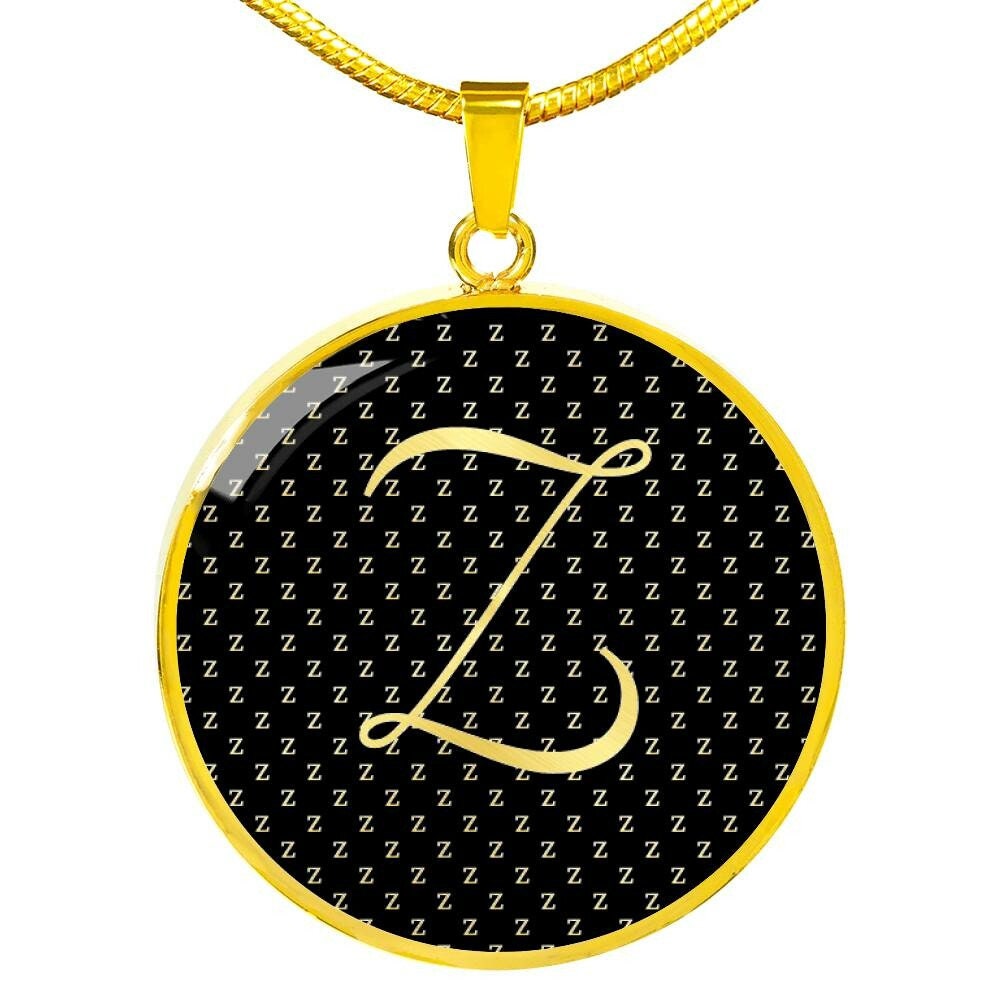 Letter Z Necklace Letter Z Monogram Initial Z Necklace Etsy