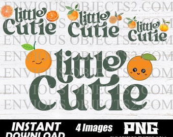 Little Cutie png, Little Cutie Baby Shower, Cricut, cut file, sublimation, Little Cutie clipart, Birthday, printable, orange, watercolor png
