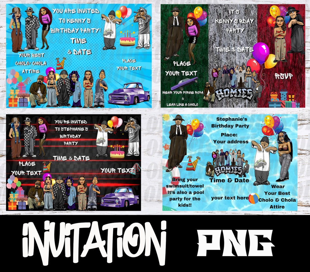 Lil Homie Birthday Invitation, Cholo Party Decorations, Lil Homie
