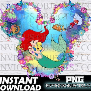 little mermaid png, little mermaid printable cut file, Princess sublimation, Ariel shirts, little mermaid clipart, little mermaid Birthday