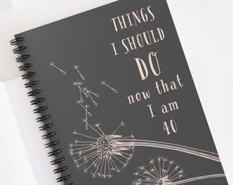 Funny 40th Birthday Gift for Women,Fortieth Gift,Turning Forty Notebook,Journal for Someone in their Forties,Journal for 40th Decade in Life