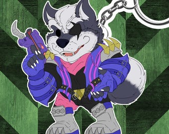 Wolf O Donnell Keychain: Starfox Series (3x3) - Etsy