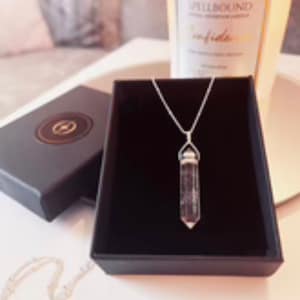 Clear Quartz Double Pointed Sterling Silver Pendant