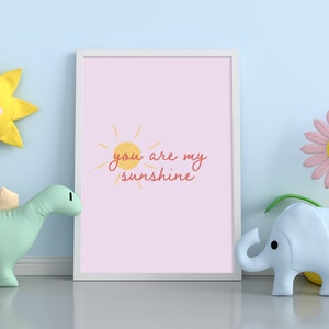 You Are My Sunshine Printable | You Are My Sunshine Wall Art | Nursery Wall Art | Nursery Printable | Nursery Downloadable Art | #QP05