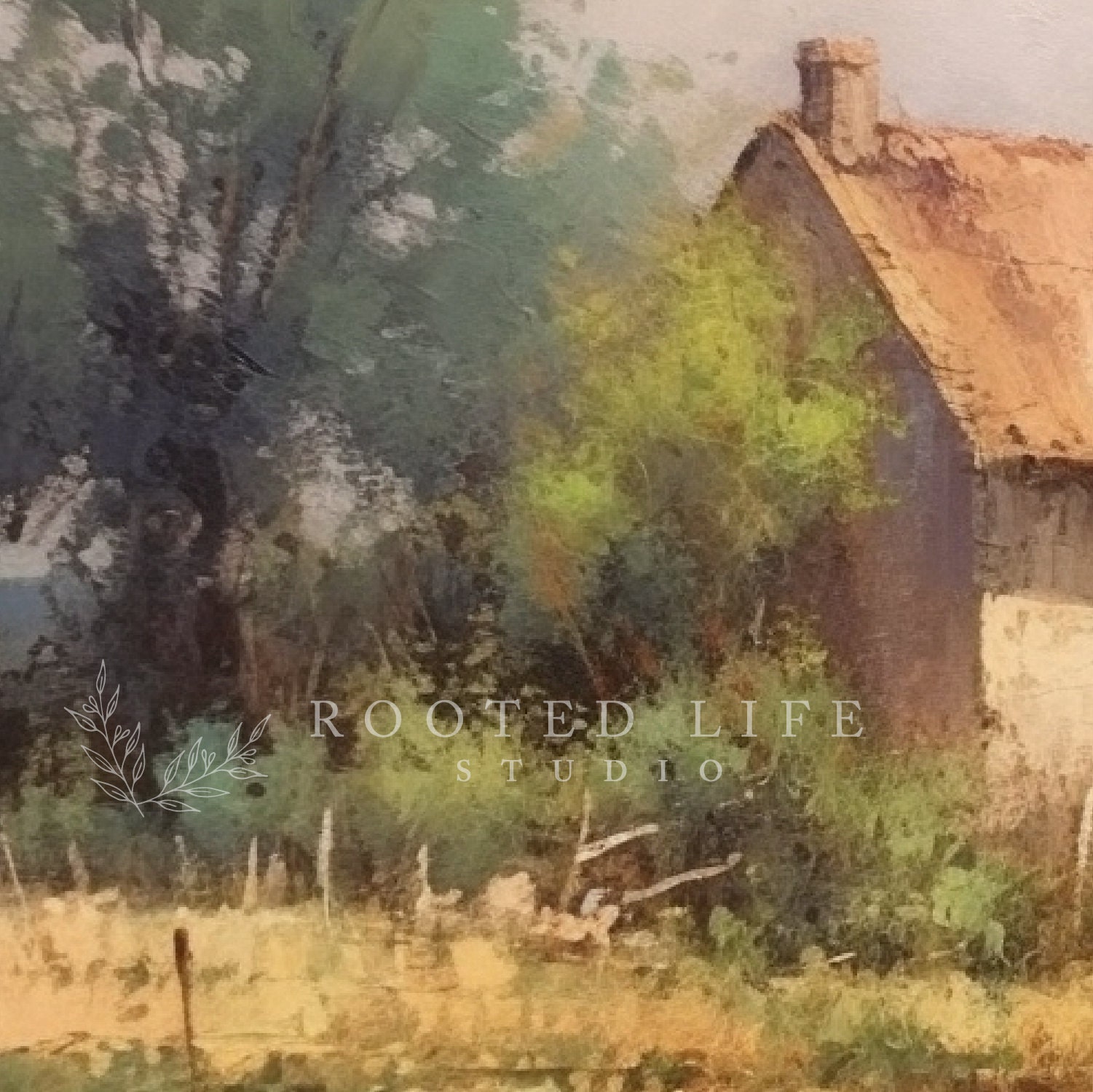 Countryside Old Farm House Old Farm Home Print Farm Art French Country ...