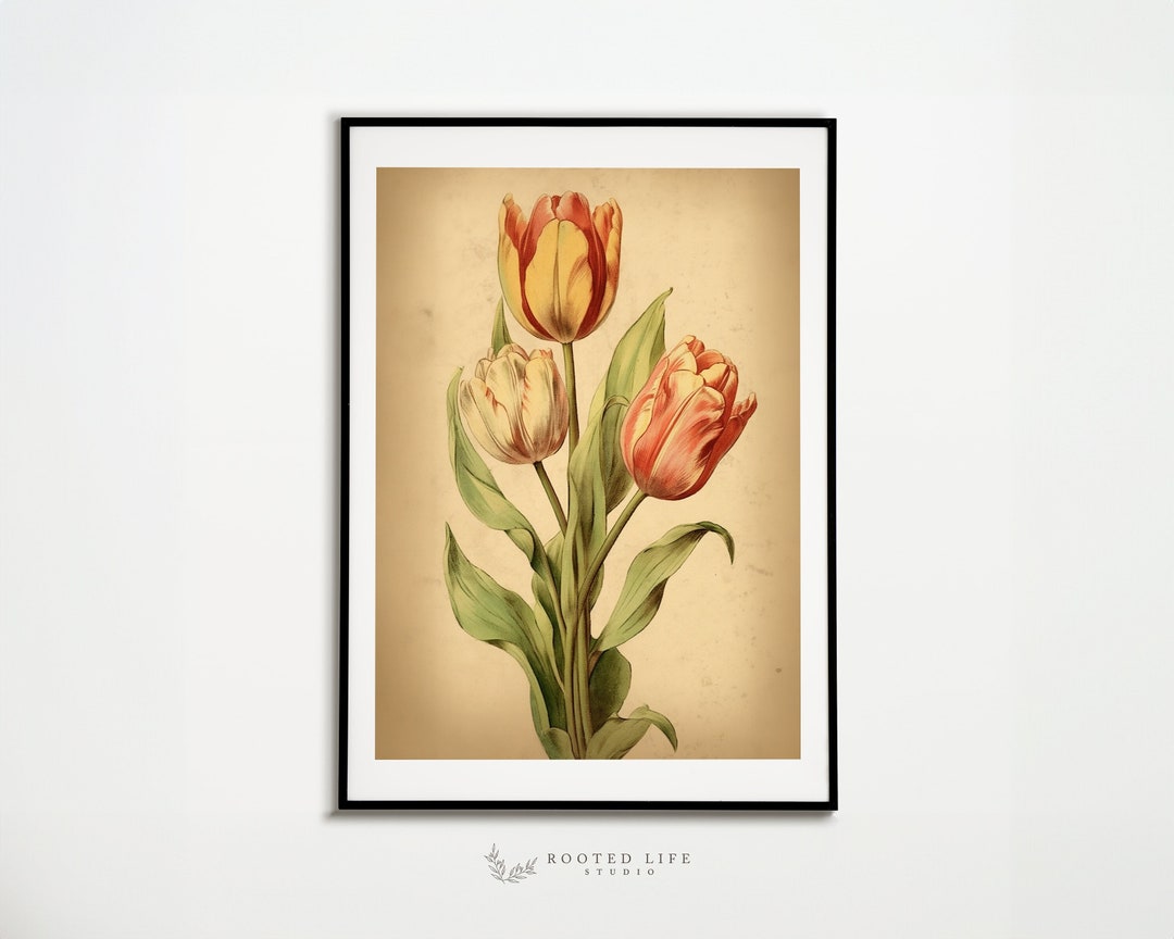 Tulip Wall Art | Tulip Still Life | Floral Bright Colors | Vibrant ...