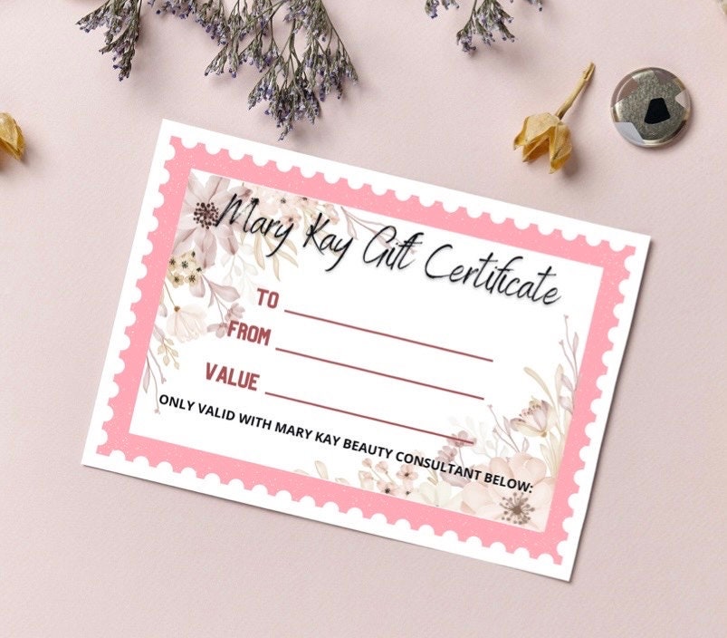 Mary Kay Gift Certificate Digital Download - Etsy