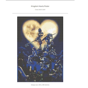 Kingdom Hearts Game Cover Cross stitch
