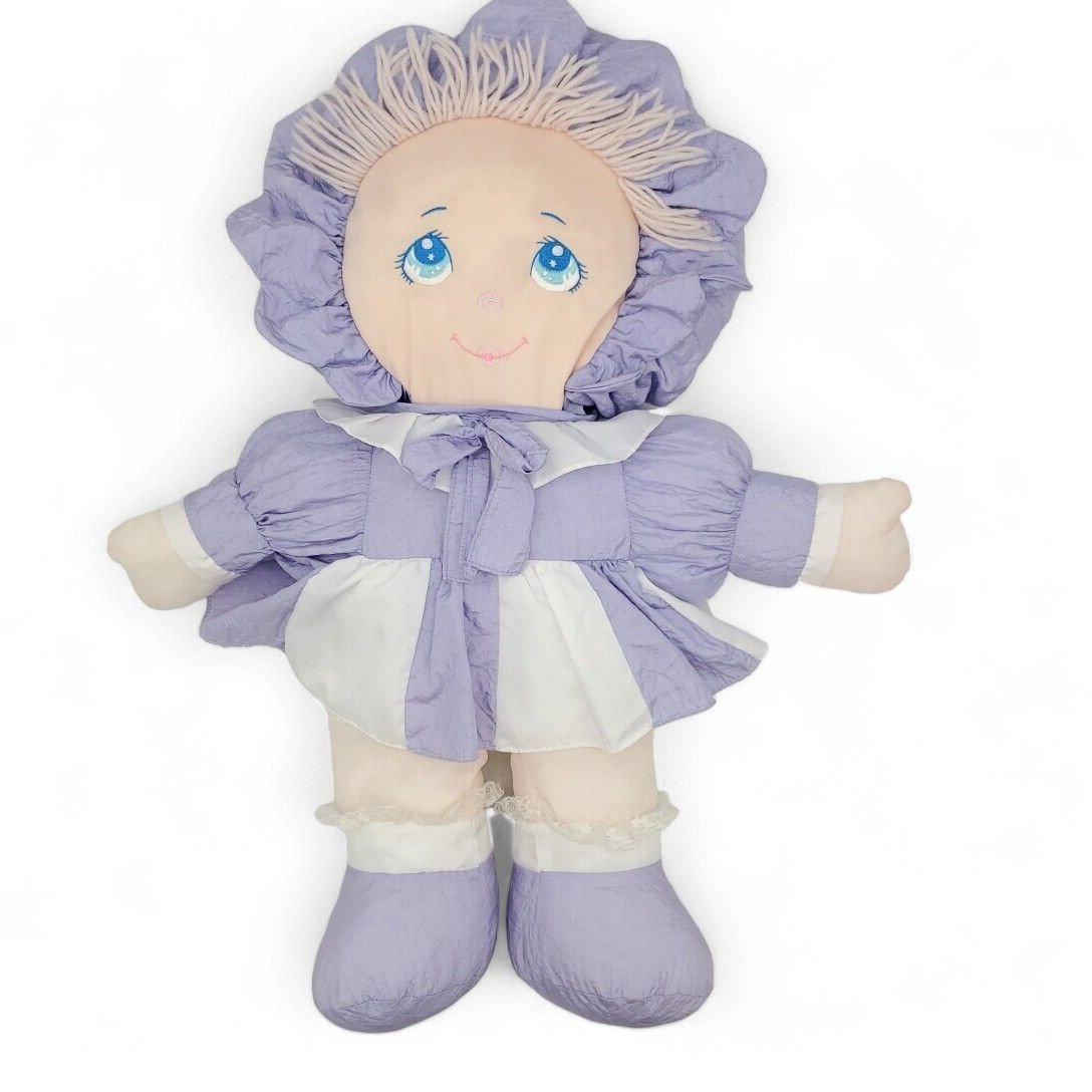 90’s Dolly Mine / ファンシー Dolly Mine 1987 Soft Nylon Purple Cloth Doll Stuffed Pink