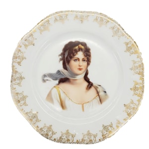 VTG ZS & Co Bavaria Mignon Queen Louise Prussia Bone China Decorative Plate
