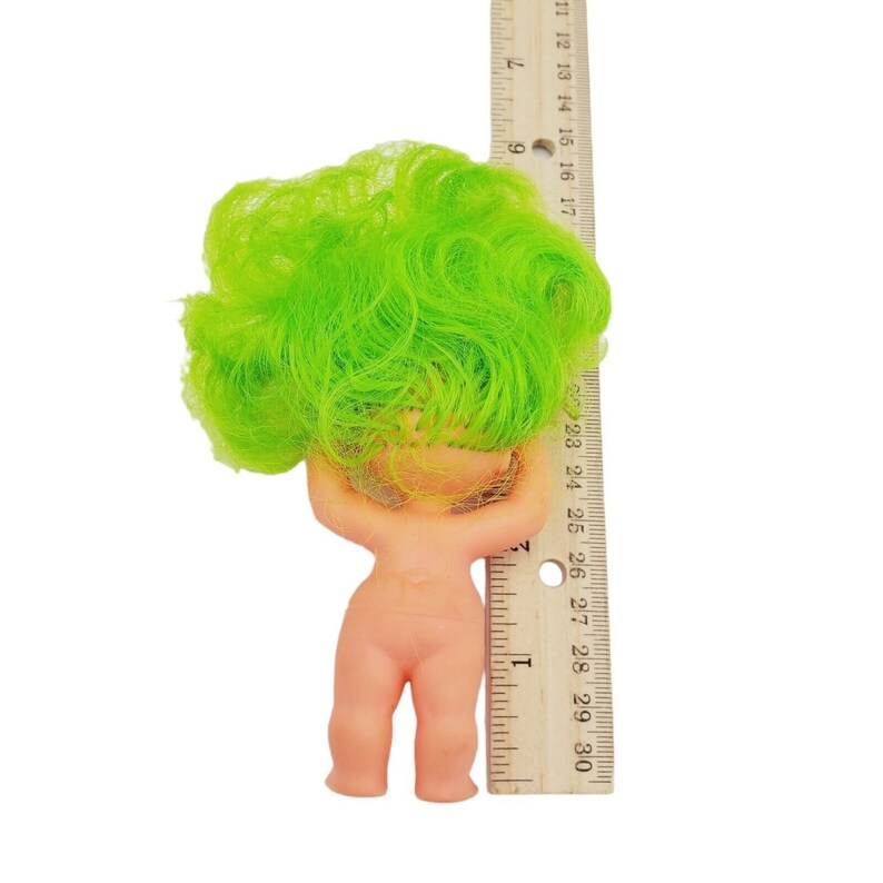 1969 Mattel Wet Noodles Green Hair Doll 3.25 Tall Small Doll Vintage