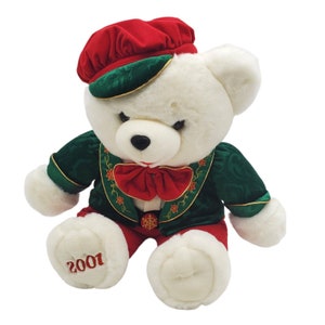 Holiday Time 15 inch Snowflake Teddy Bear 2022, Snowflake Red