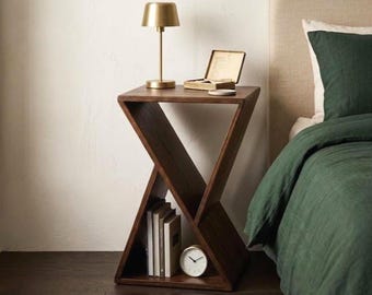 Handmade End Table | Coffee Table | Z Shape | Modern Real Wood  Fully Customizable