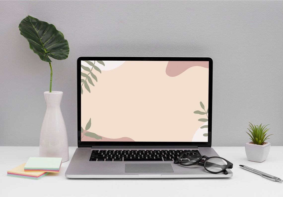 Aesthetic Laptop Wallpaper Flower Wallpaper Computer - Etsy