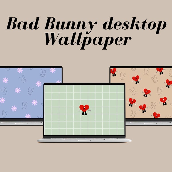 Bad Bunny Desktop Wallpaper, laptop wallpaper, desktop wallpaper, Bad bunny heart wallpaper, Un verano sin ti