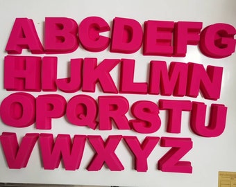 Original Giant Pink Letters Molds A   Z (All 26 Letters Set) also available as single or pack of 2   perfect for resins!