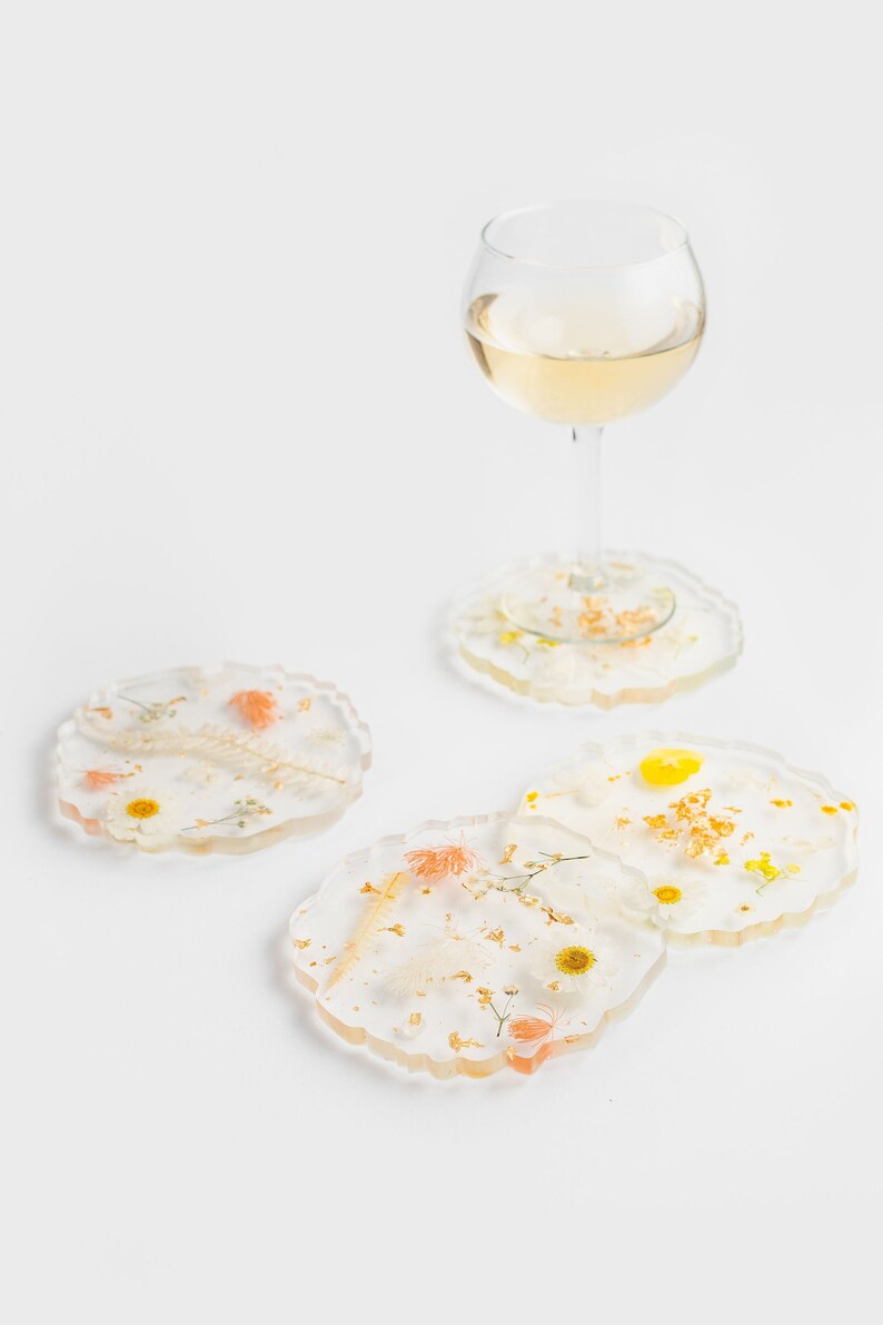 DIY Floral Resin Coaster Making Kit includes Plentiful Resin, Make