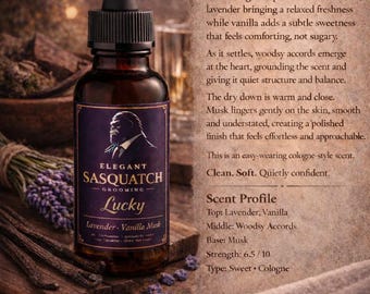 Lucky Beard Oil: Lavender Vanilla Scent - 1 oz