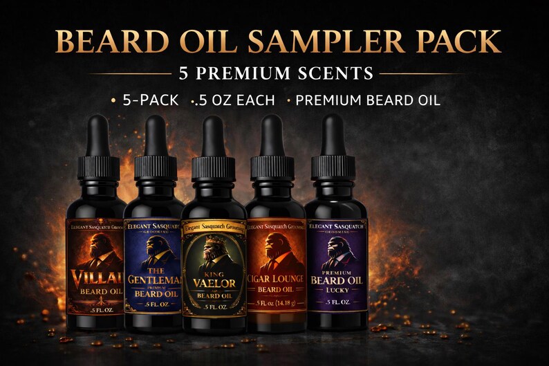 Beard Oil Sample Set: 5 Best-selling Scents - Men's Grooming Gift - Etsy