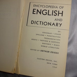 The Encyclopedia of English: Dictionary of grammar usage, spelling, punctuation, roots, prefixes & suffixes, rhetoric, rhymes image 1