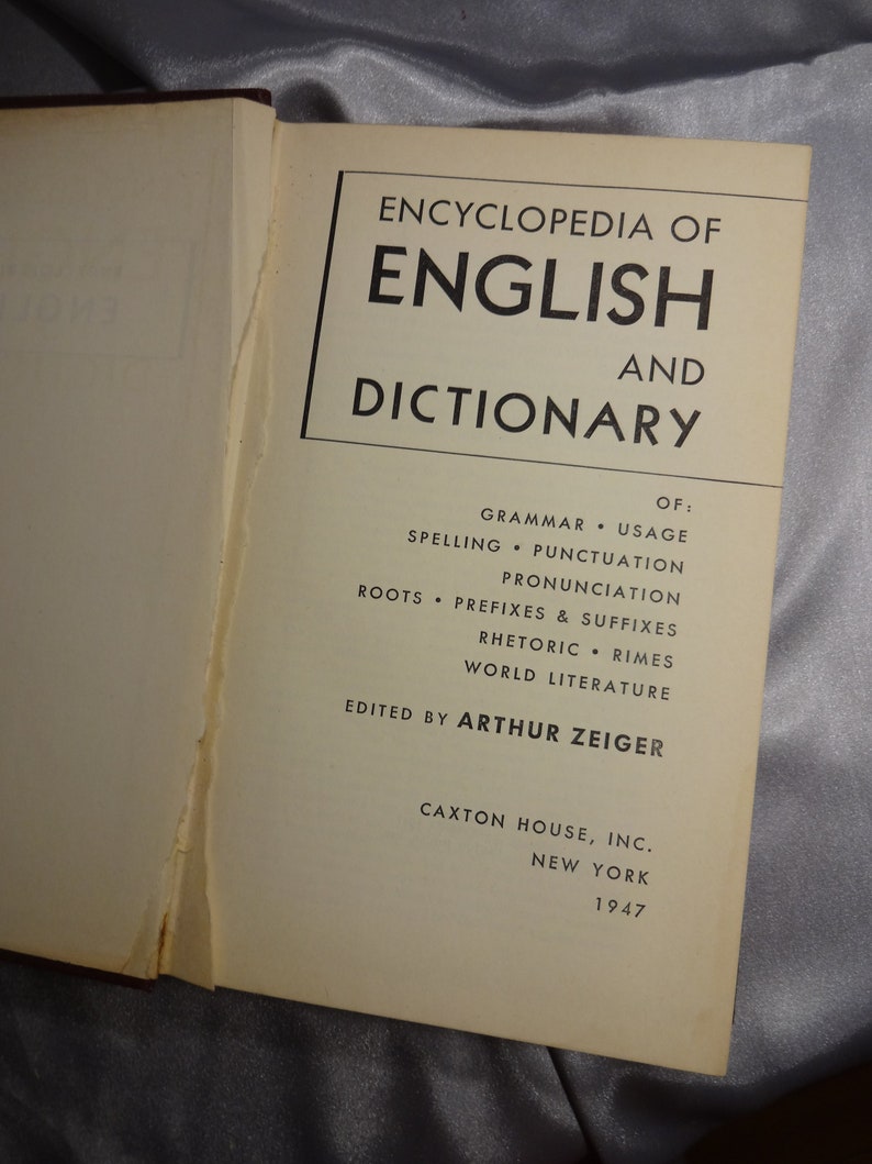 The Encyclopedia of English: Dictionary of grammar usage, spelling, punctuation, roots, prefixes & suffixes, rhetoric, rhymes image 1