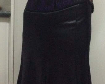 Vintage gothic black trumpet skirt
