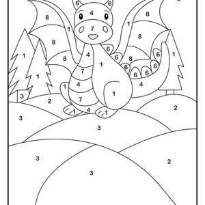 Children's Color by Number Printable PDF Printable Coloring Pages ...