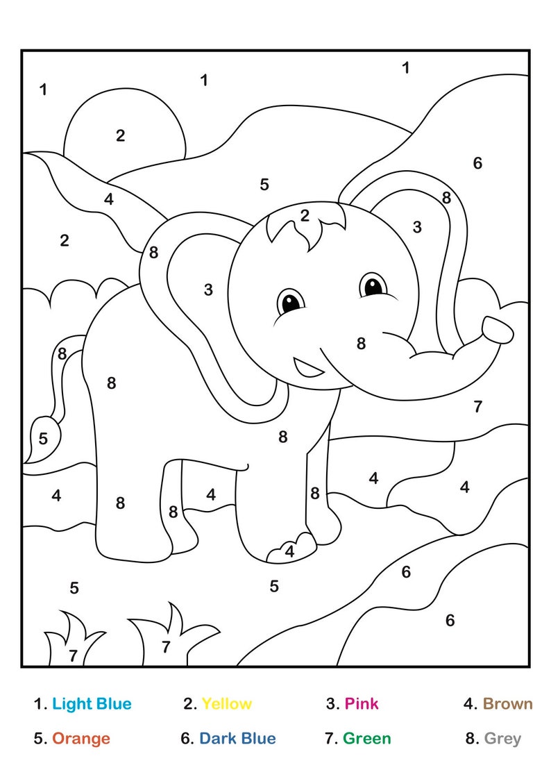 Children #39 s Color by Number Printable PDF Printable Coloring Pages Children #39 s Color by Number Printable PDF Printable Coloring Pages