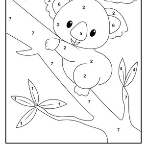 Children's Color by Number Printable PDF Printable Coloring Pages ...
