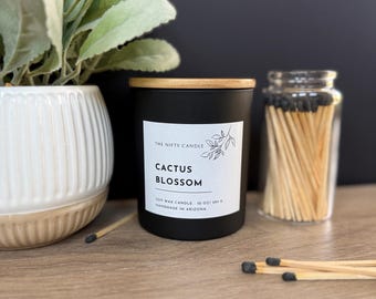 Cactus Blossom Soy Candle – Floral Desert Scent – Hand Poured, Long Lasting Home Fragrance