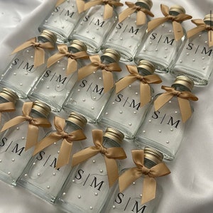 Party favors with pearls | Kolonya vial | cologne water | personalized party favors | Lemon smell | Nişan Hatırası