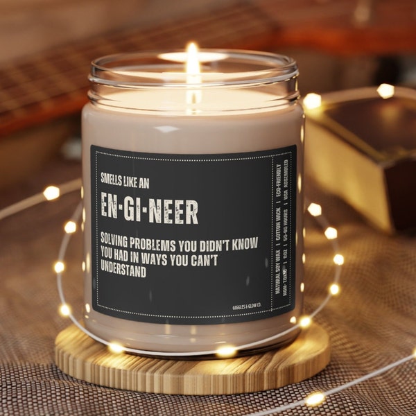 Funny Candle Gift for Engineer Future Engineer Civil Engineering Gift Present for Engineer Funny Smells Like Candle Mechanical Software