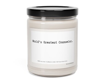 O maior conselheiro do mundo. Humor psicológico. Humor terapêutico. Vela perfumada de soja, ecológica. 9 onças.