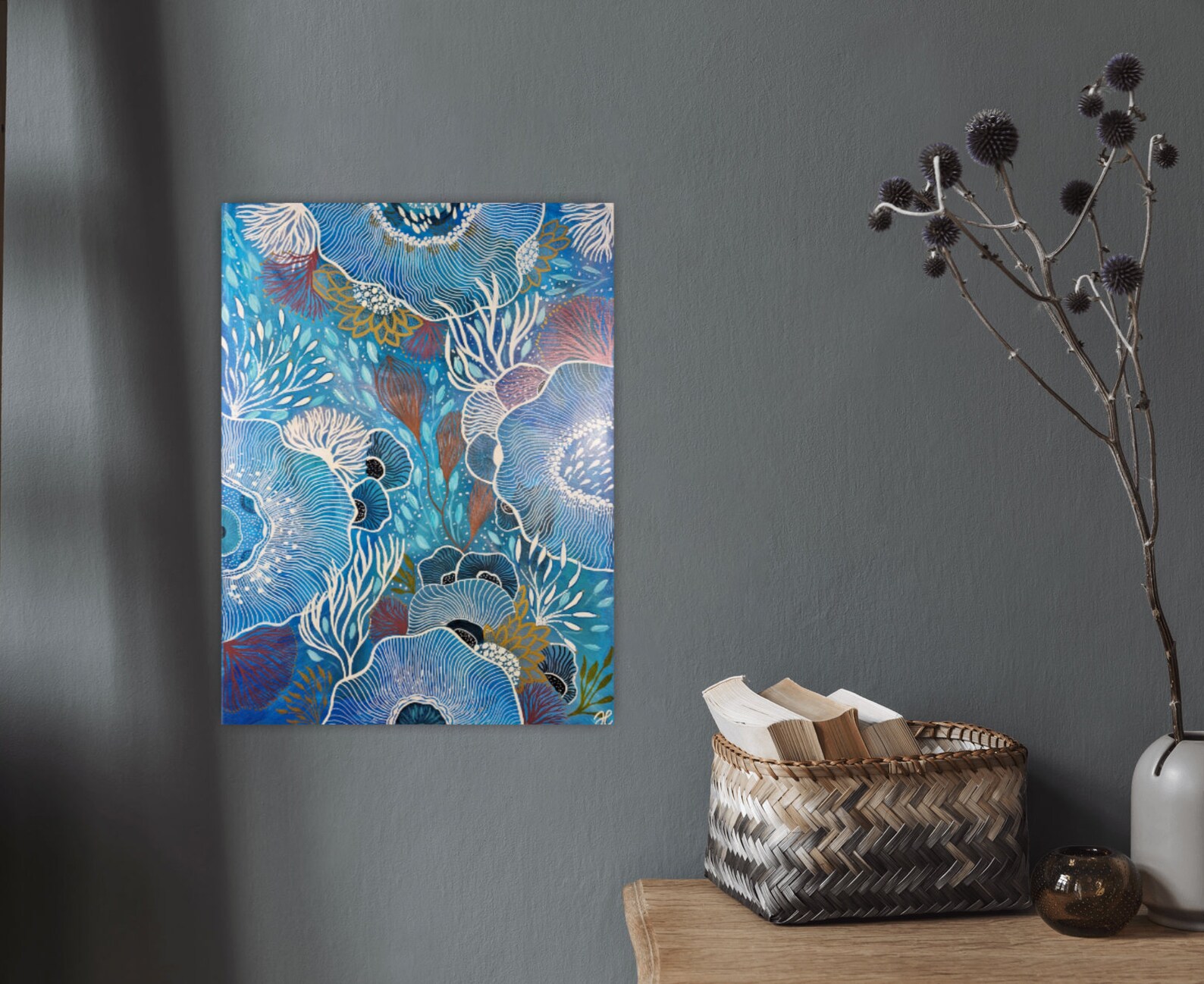 3 Blaue Rosen Wanddekorationen Aus Holz – 30,5x10,2 Cm, Mit Inspirierenden Sprüchen, Für Bad & Zimmer