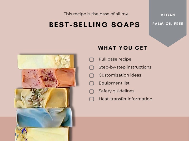 The Ultimate All Natural Soap Recipe Guide Customizable Base Vegan Soap