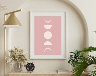 Vintage-Style Mid Century Modern Bauhaus Poster, Minimalist Geometric Wall Art, Home Decor Print, Digital Download