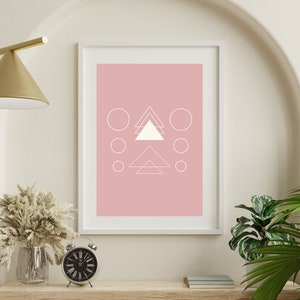 Mid Century Modern Bauhaus Wall Art, Geometric Minimalist Poster, Retro Style Home Decor, High Definition Digital Download