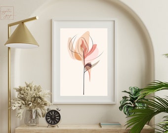 Calming Colors LOTUS FLOWER Art | Single Print | Relaxing Wall Decor | Spiritual Accent | Printable Artwork | Digital Download
