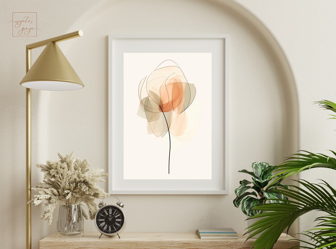 Monotone LOTUS FLOWER Art | Single Print | Zen Wall Decor | Botanical ...