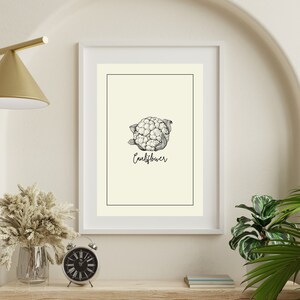 CAULIFLOWER | Home Garden Vegetable Art | Country Kitchen Print | Hearty Veggie Poster | Homestead Dining Decor | Digital Download